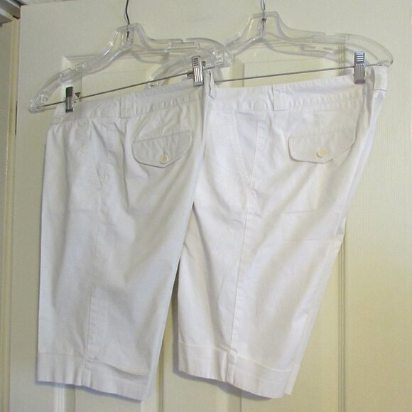 Bundle of 2 Pair LACOSTE Shorts: 1 Pair White & 1 Pair Light Khaki Size 38 - Picture 1 of 3